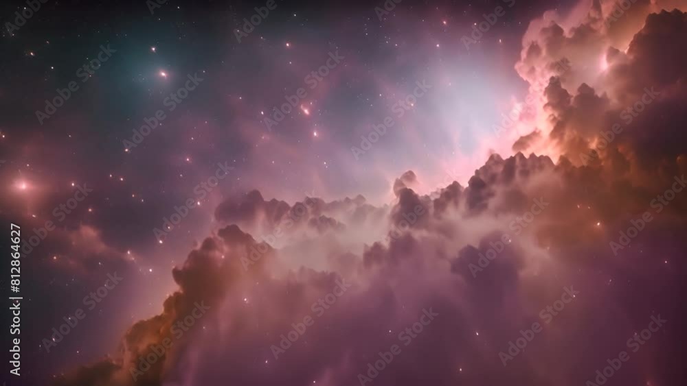 Poster nebula in space generative ai