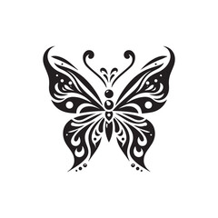 monochrome butterfly design