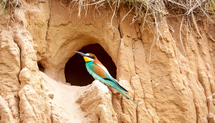 The colorful bee-eater at the Kaiserstuhl