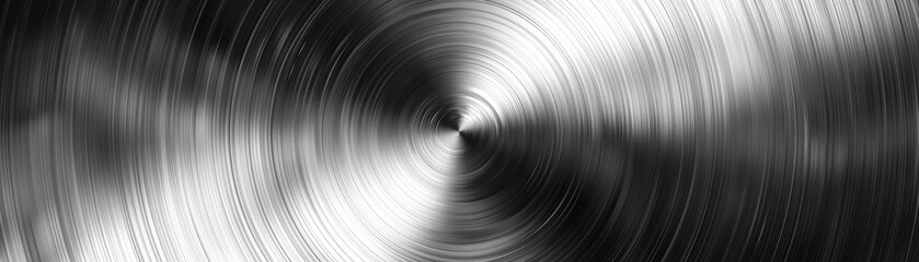 Black and white concentric circles resembling a whirlpool or turbine.