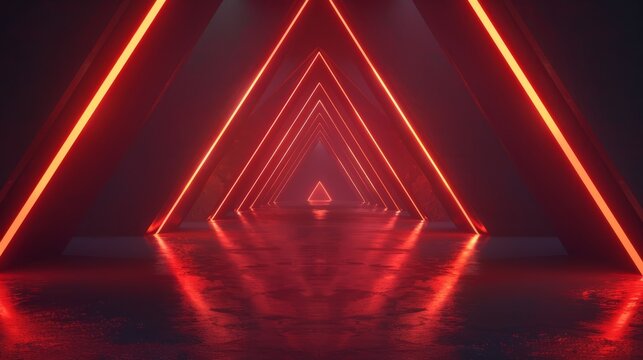 glow color red fiery shadow light triangles lines agonal gradient shape geometric effect 3d design background modern abstract red black hyper realistic 