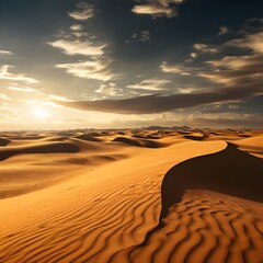 sunset in the desert