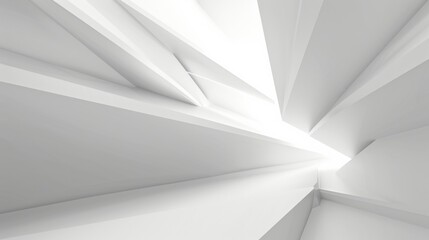 Minimal geometric abstract white background