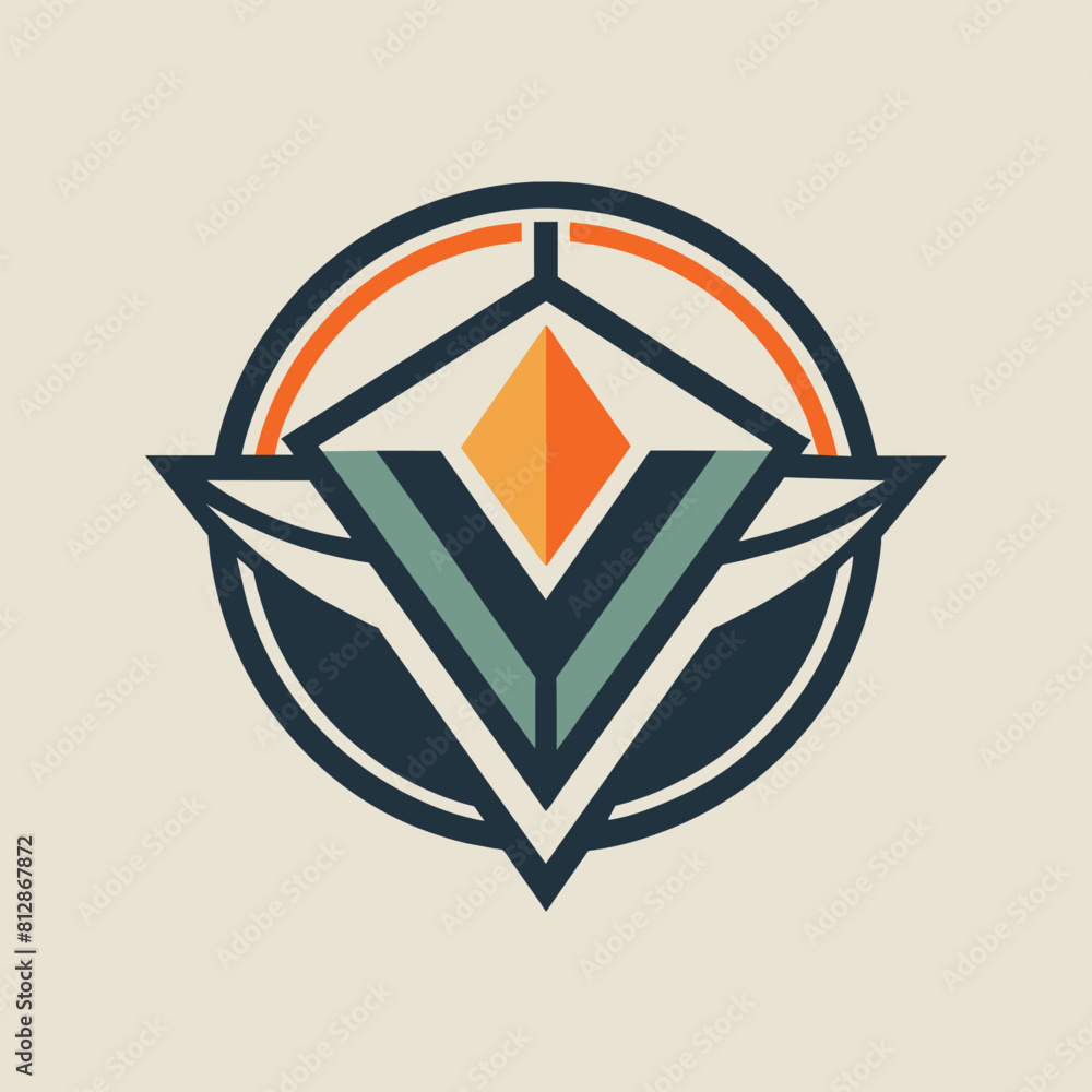 Poster minimalist company logo with a geometric design and clean font, a logo with a minimalist font and a 