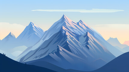 low square mountain ridge Stock vector illustration