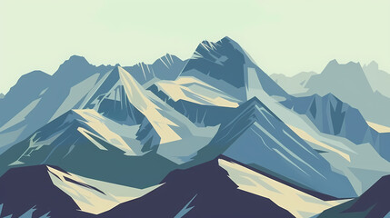 Fototapeta premium low square mountain ridge Stock vector illustration