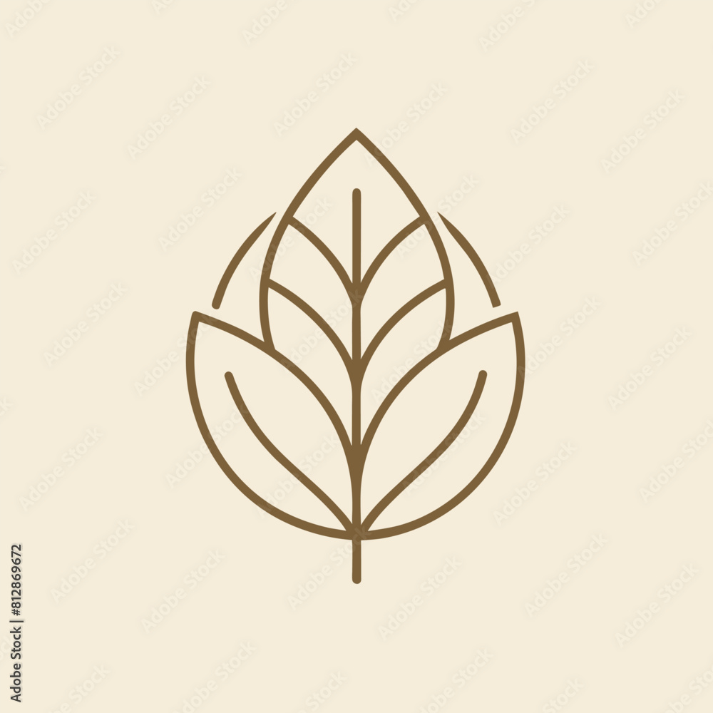 Poster a minimalist single continuous line drawing of a leaf, showcasing its intricate details and organic 