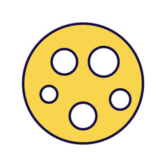 moon  with white background vector stock illustration