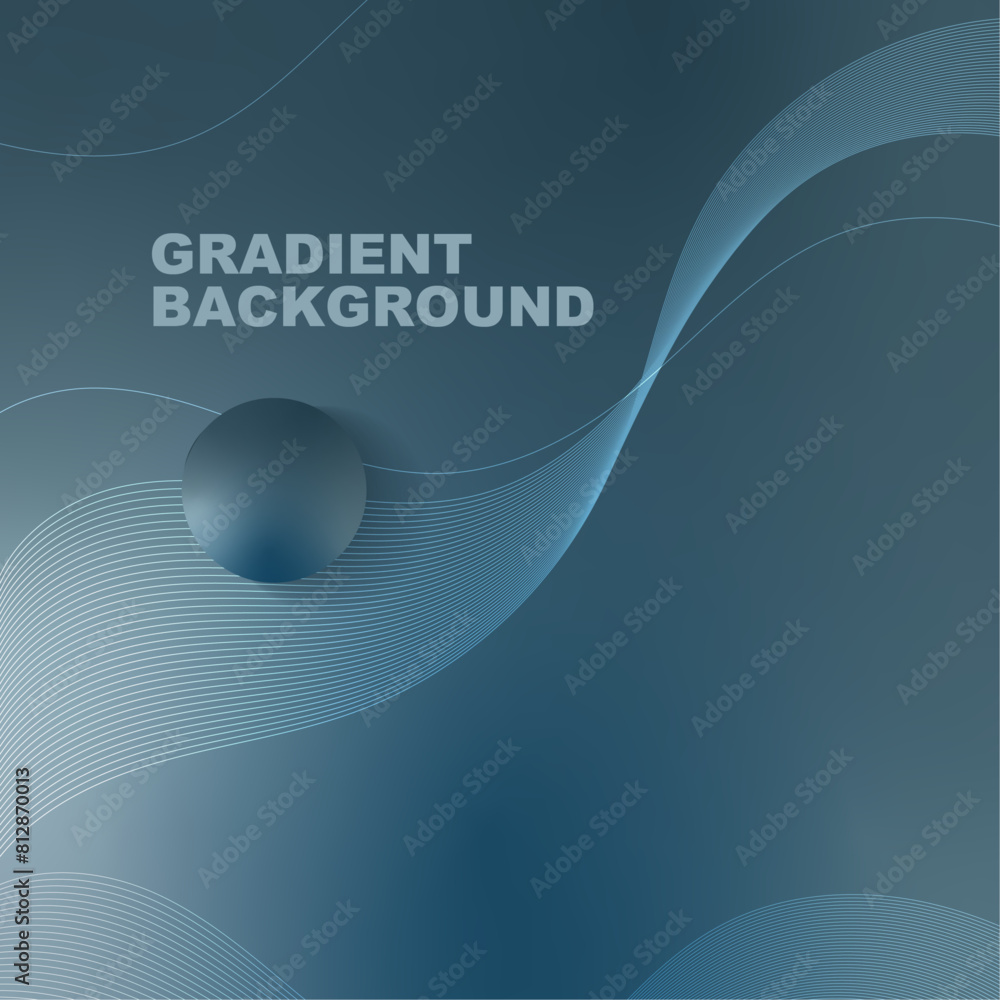 Wall mural cyan and light grey gradient background