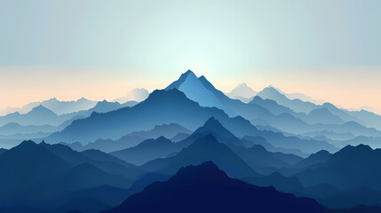 low square mountain ridge Stock vector illustration