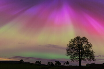 Multi colored Aurora from Southern Scotland on 10 May 2024