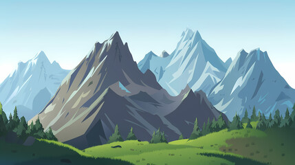 Fototapeta premium low square mountain ridge Stock vector illustration