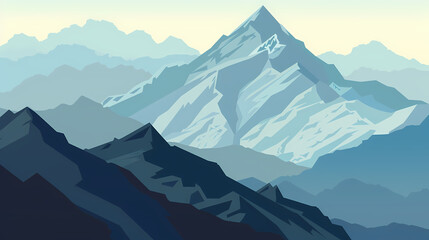 low square mountain ridge Stock vector illustration