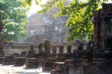 Wat Mahathat ancient temple Ayutthaya Thailand