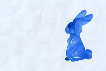 うさぎと花びらのレター素材