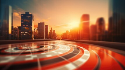 city skyline at night