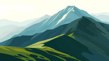 low square mountain ridge Stock vector illustration