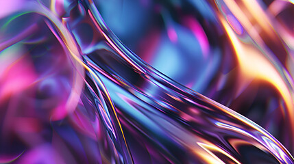 Abstract 3d iridescent shape background