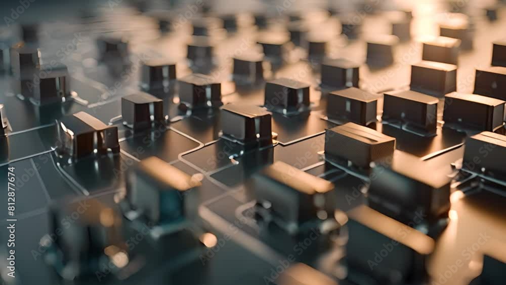 Poster close up of an electronic circuit board generative ai