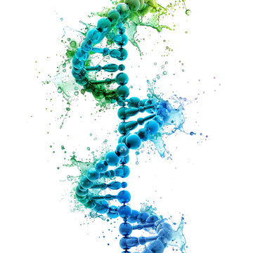 The image of a DNA double helix