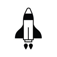 spaceship  with white background vector stock illustration