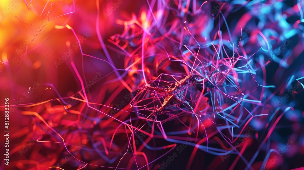 Poster modern digital abstract 3d background. can be used in the description of network abilities, technolo