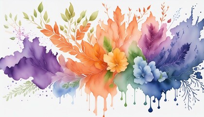 watercolor splashes with varying hues and textures, providing a versatile resource for creative projects