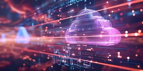 Protecting Data from Cybercrime and Ensuring Secure Cloud Computing: The Role of Future Digital Software. Concept Cybersecurity, Data Protection, Cloud Computing, Software Security, Digital Future