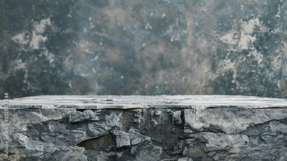 Aufkleber stone table top with copy space. art gallery background hyper realistic