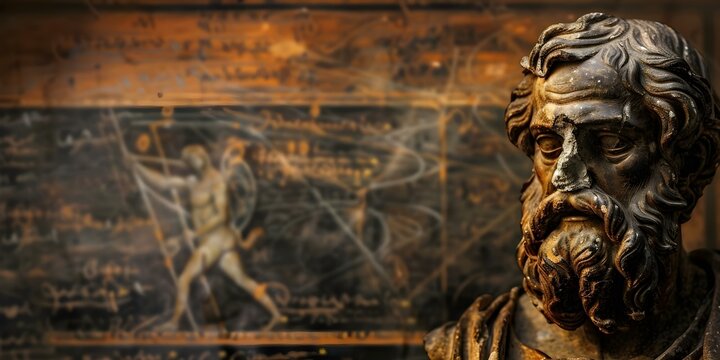 Plato, a Prominent Figure in Ancient Greek Philosophy, is Also Known for Sculpture. Concept Ancient Greek Philosophy, Plato, Sculpture