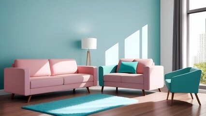 interior of living room with sofa