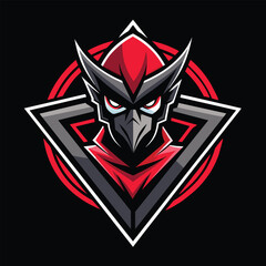 A modern logo featuring the head of an owl in red and black colors, Design a sleek and modern logo for a streetwear brand with a cult following