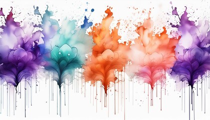 watercolor splashes on a transparent canvas, allowing for endless possibilities in your creative endeavors