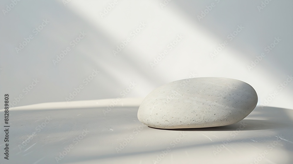 Poster minimal background for branding and product presentationnatural stone for product display on grey ba