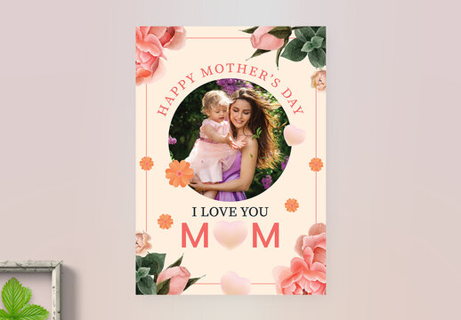 Floral Mother's Day Card Layout