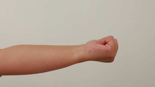 "stranglehold, hand 
wrist - Fat Womans human anatomy & Body Parts. closeup human body isolated on white background studio"