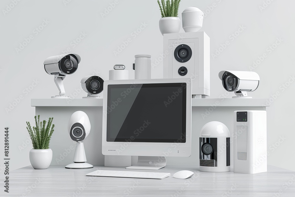 Poster advance your home’s security with a seamlessly integrated camera system featuring cctv recording and