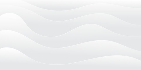 Abstract white and light gray wave modern soft luxury texture banner with smooth and clean vector subtle background illustration.	