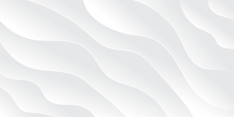 Abstract white and light gray wave modern soft luxury texture banner with smooth and clean vector subtle background illustration.	