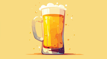 Glass of beer with foam icon or symbol for beer pac