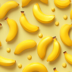 Banana seamless pattern, the beauty of design for many different graphic works