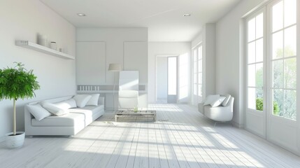 Fototapeta premium Modern residential, hotel, and homestay interior spaces