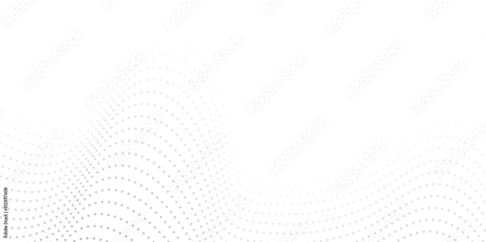Poster abstract halftone flowing wavy gradient dots shape isolated on transparent background. flowing dot p
