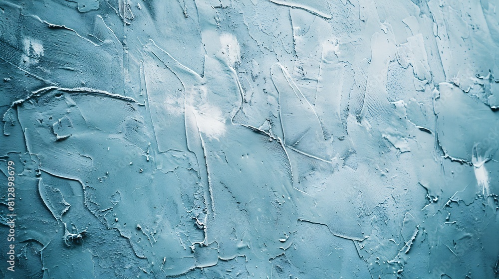 Poster abstract wide angle light blue stucco background wall building close up rough surface plaster textur