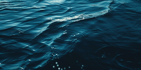 Tranquil Blue Ocean Waves Under Subtle Light