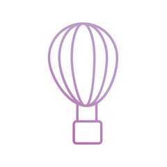 hot air balloon with white background vector stock illustration