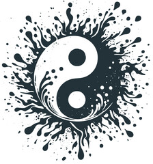 Designer stylized Yin Yang vector symbol