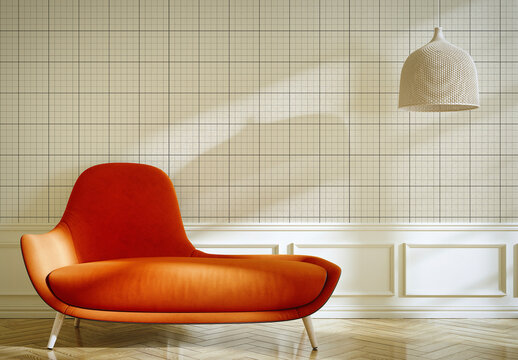 Wallpaper Mockup with Sofa