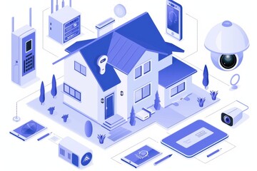 Obraz premium Create a robust security investment with a system that includes CCTV, secure lighting, and advanced motion detection technology.