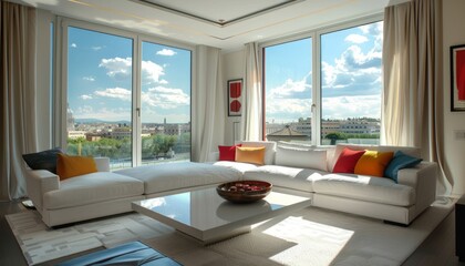 Fototapeta premium Modern residential, hotel, and homestay interior spaces